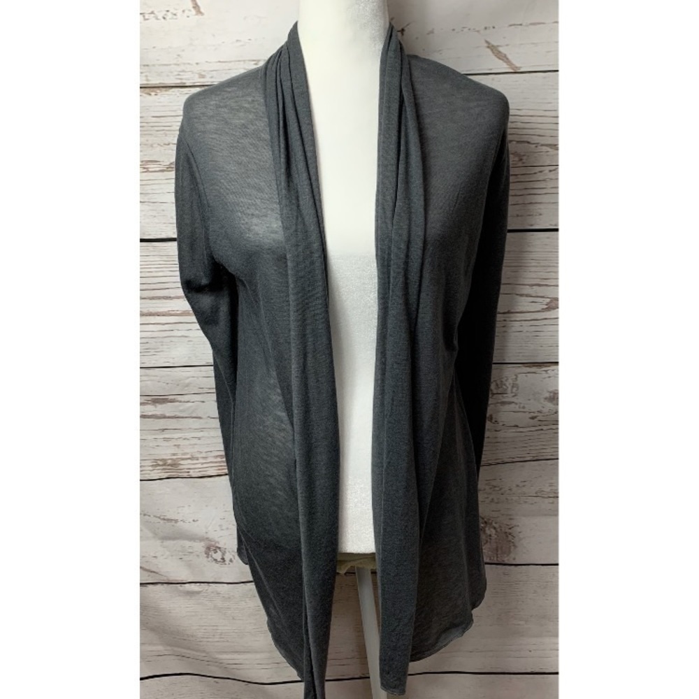 EUC BCBGMAXAZRIA Gray Plunge Cardigan S/XS